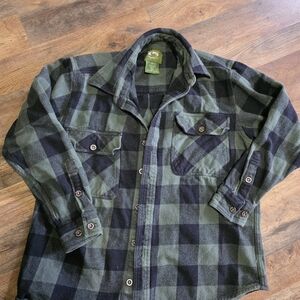 Plaid Green and Black Shirt Jacket